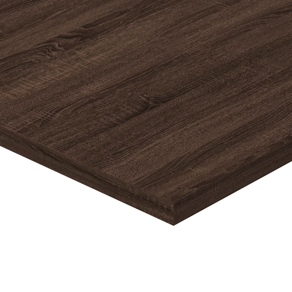væghylder 4 stk. 60x40x1,5 cm konstrueret træ brunt egetræ