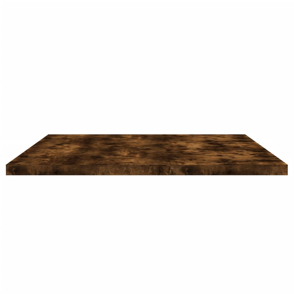 væghylder 4 stk. 80x30x1,5 cm konstrueret træ røget egetræ