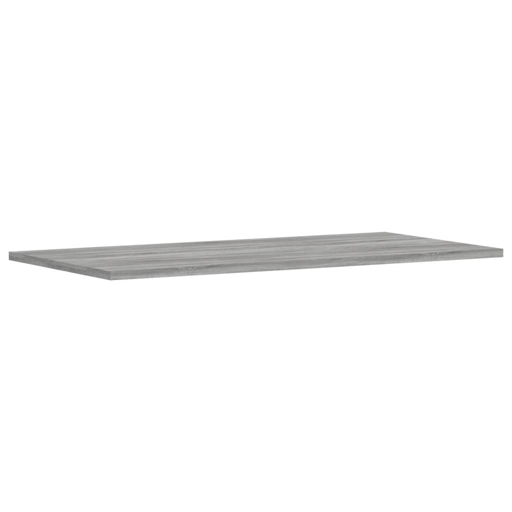 væghylder 4 stk. 80x30x1,5 cm konstrueret træ grå sonoma-eg