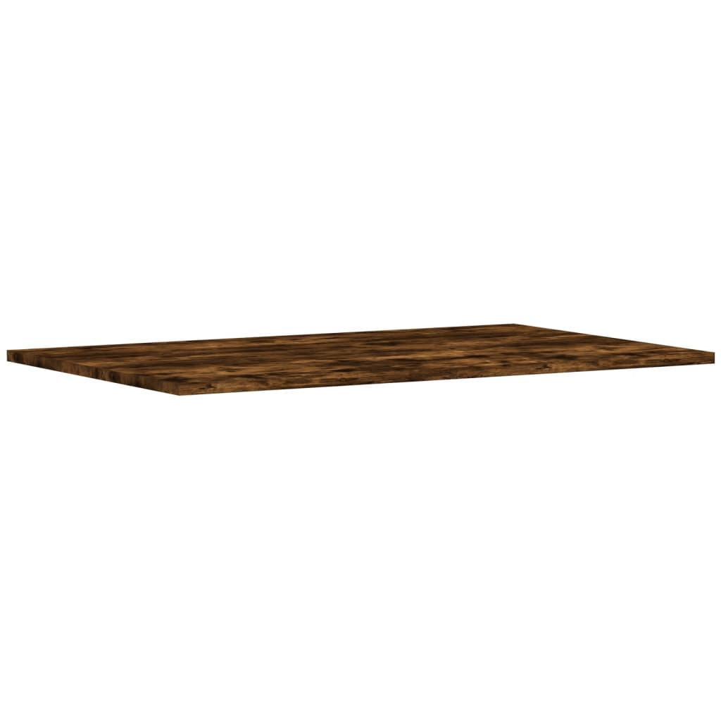 væghylder 4 stk. 80x30x1,5 cm konstrueret træ røget egetræ