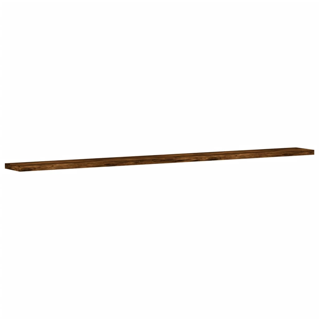 væghylder 4 stk. 80x50x1,5 cm konstrueret træ røget egetræ