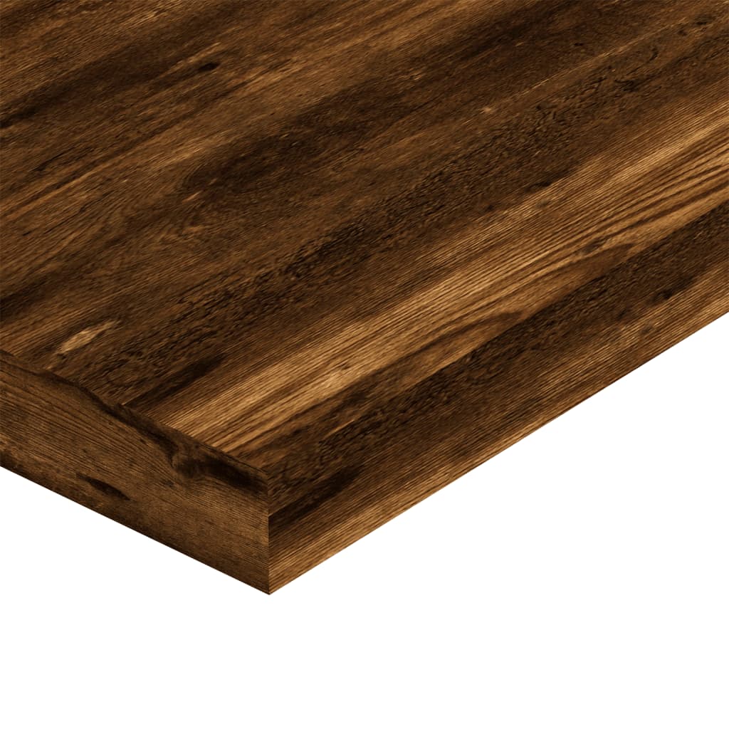 væghylder 4 stk. 80x50x1,5 cm konstrueret træ røget egetræ