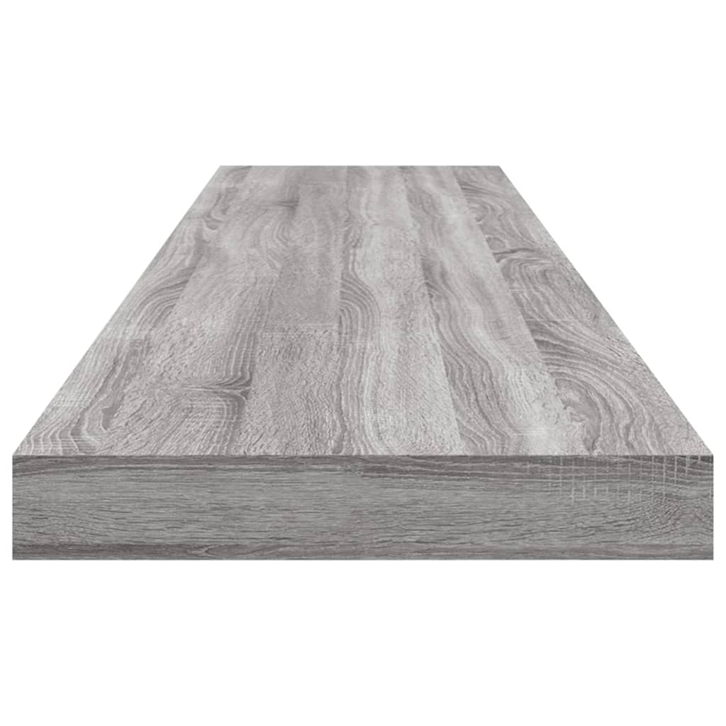 væghylder 4 stk. 8100x10x1,5 cm konstrueret træ grå sonoma-eg