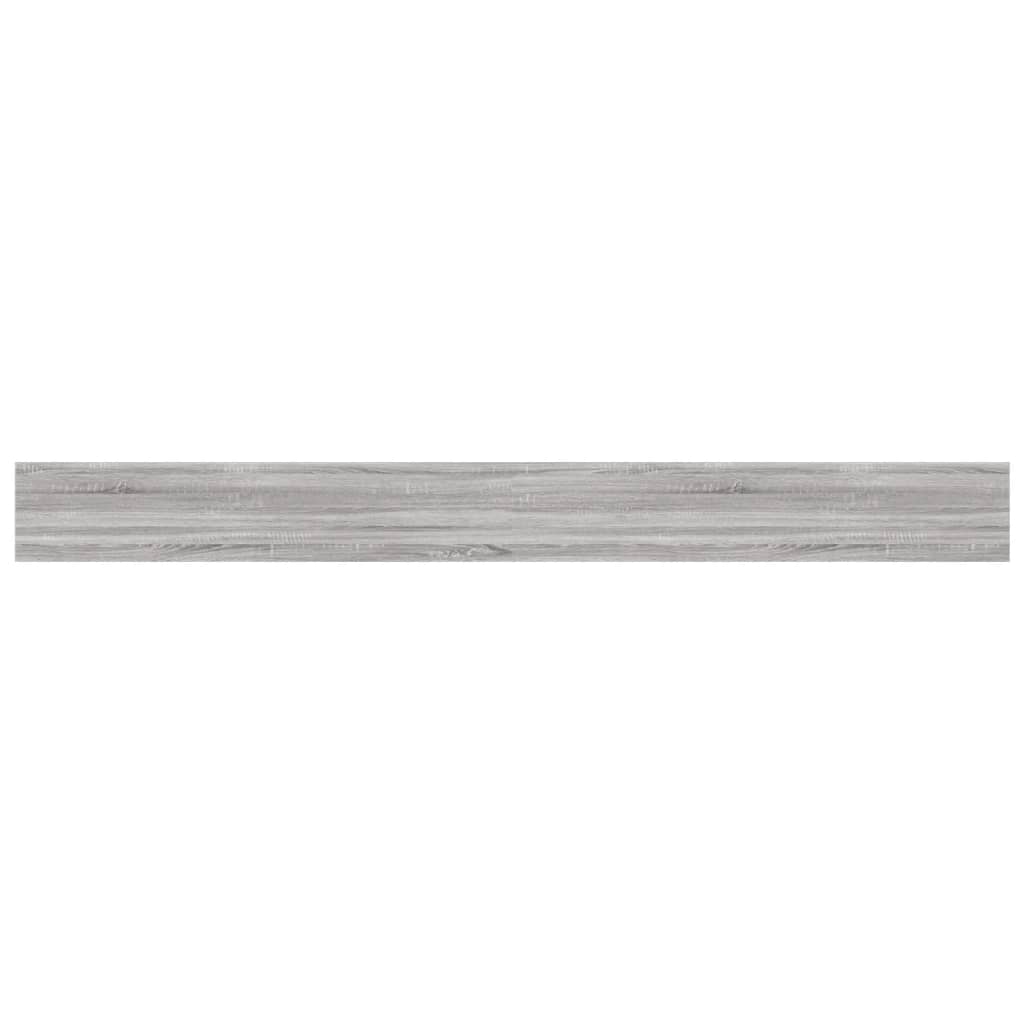 væghylder 4 stk. 8100x10x1,5 cm konstrueret træ grå sonoma-eg