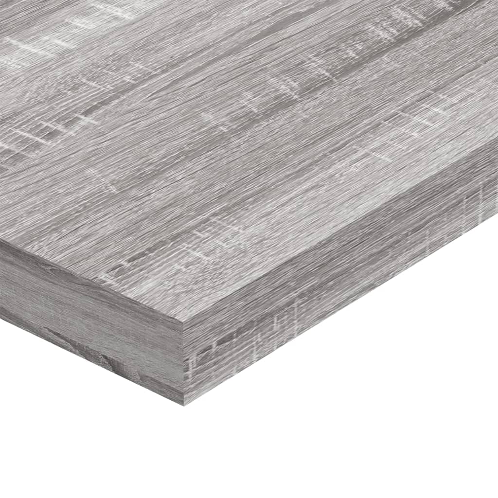 væghylder 4 stk. 8100x10x1,5 cm konstrueret træ grå sonoma-eg