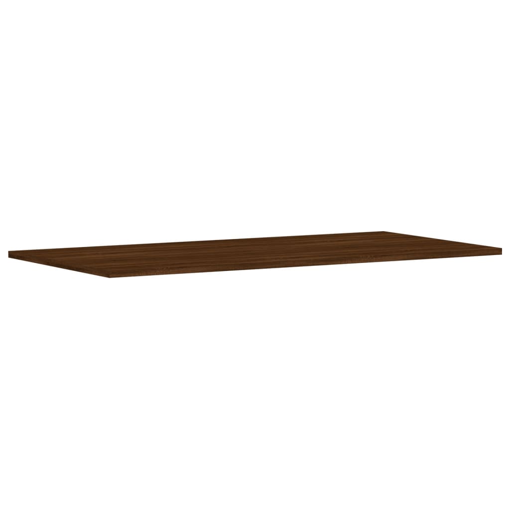 væghylder 4 stk. 100x50x1,5 cm konstrueret træ brunt egetræ