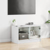 tv-bord med glaslåger 68x37x42 cm hvid