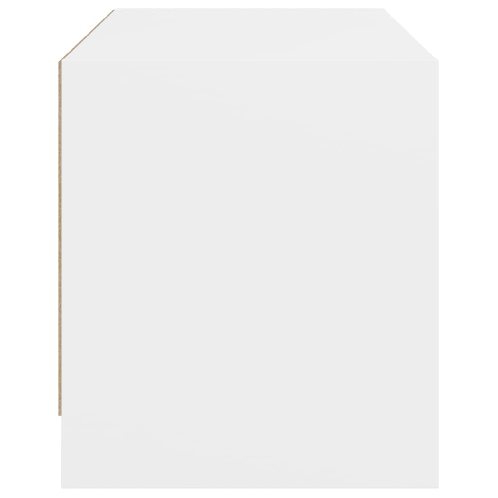 tv-bord med glaslåger 68x37x42 cm hvid