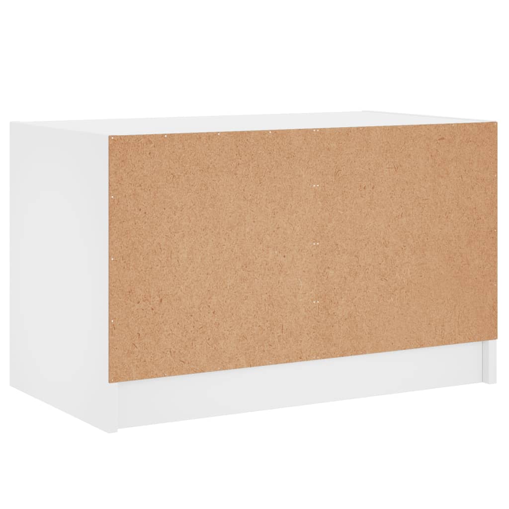 tv-bord med glaslåger 68x37x42 cm hvid