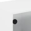 tv-bord med glaslåger 68x37x42 cm hvid
