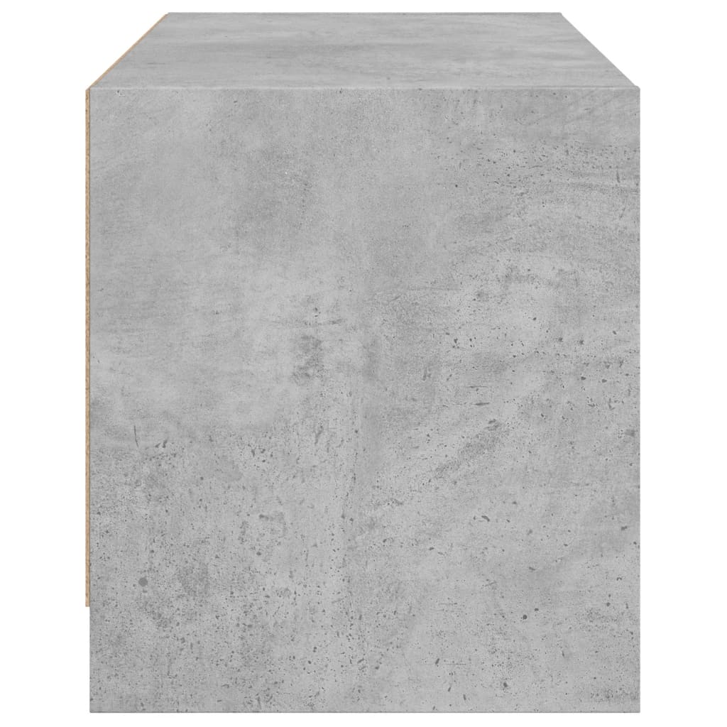 skab med glaslåger 68x37x42 cm betongrå