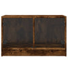 skab med glaslåger 68x37x42 cm røget egetræsfarve