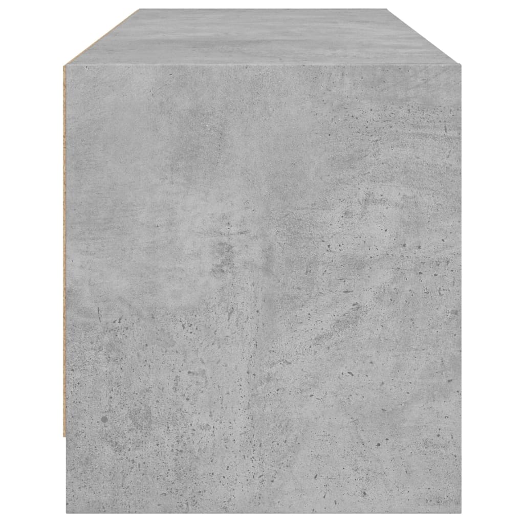 skab med glaslåger 102x37x42 cm betongrå