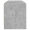 skab med glaslåger 102x37x42 cm betongrå