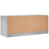 skab med glaslåger 102x37x42 cm betongrå