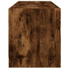 skab med glaslåger 102x37x42 cm røget egetræsfarve