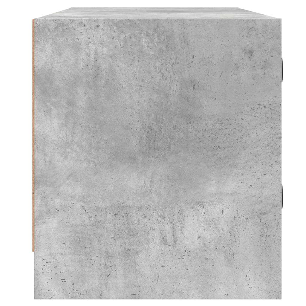 skab med glaslåger 102x37x42 cm betongrå
