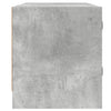 skab med glaslåger 102x37x42 cm betongrå