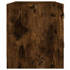 skab med glaslåger 102x37x42 cm røget egetræsfarve