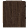 skab med glaslåger 102x37x42 cm brun egetræsfarve