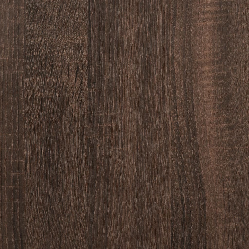 skab med glaslåger 102x37x42 cm brun egetræsfarve