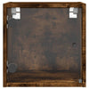sengeborde 2 stk. med glaslåger 35x37x35 cm røget egetræsfarve
