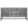 skab med glaslåger 102x37x50 cm betongrå