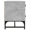 skab med glaslåger 102x37x50 cm betongrå