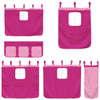 gardiner til højseng polyester pink