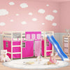 gardiner til højseng polyester pink