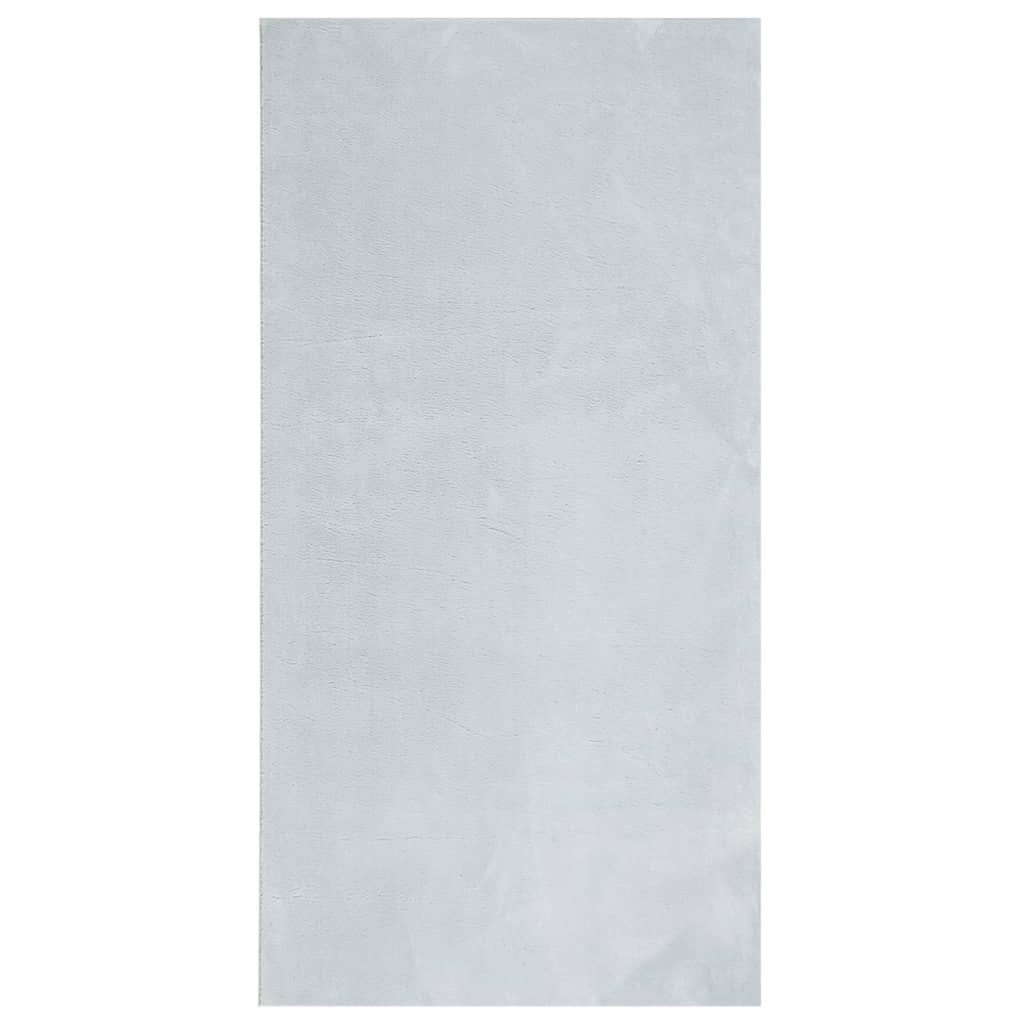 gulvtæppe HUARTE 100x200 cm kort luv og vaskbart blå