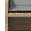 havestole 4 stk. med hynder polyrattan blandet beige