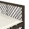 havestole 4 stk. med hynder polyrattan brun