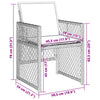 havestole 4 stk. med hynder polyrattan brun