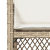 havestole 4 stk. med hynder polyrattan beige