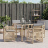 havestole 4 stk. med hynder polyrattan blandet beige