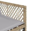 havestole 4 stk. med hynder polyrattan blandet beige