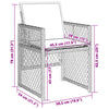 havestole 4 stk. med hynder polyrattan blandet beige