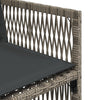 havestole med hynder 4 stk. polyrattan grå