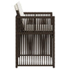havestole 4 stk. med hynder polyrattan brun