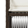 havestole 4 stk. med hynder polyrattan brun