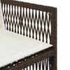 havestole 4 stk. med hynder polyrattan brun
