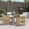 havestole 4 stk. med hynder polyrattan beige