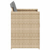 havestole 4 stk. med hynder polyrattan blandet beige