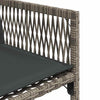 havestole med hynder 4 stk. polyrattan grå