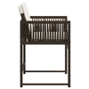 havestole 4 stk. med hynder polyrattan brun