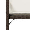 havestole 4 stk. med hynder polyrattan brun