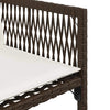 havestole 4 stk. med hynder polyrattan brun