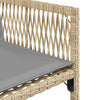 havestole 4 stk. med hynder polyrattan blandet beige