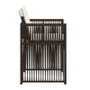 havestole 4 stk. med hynder polyrattan brun